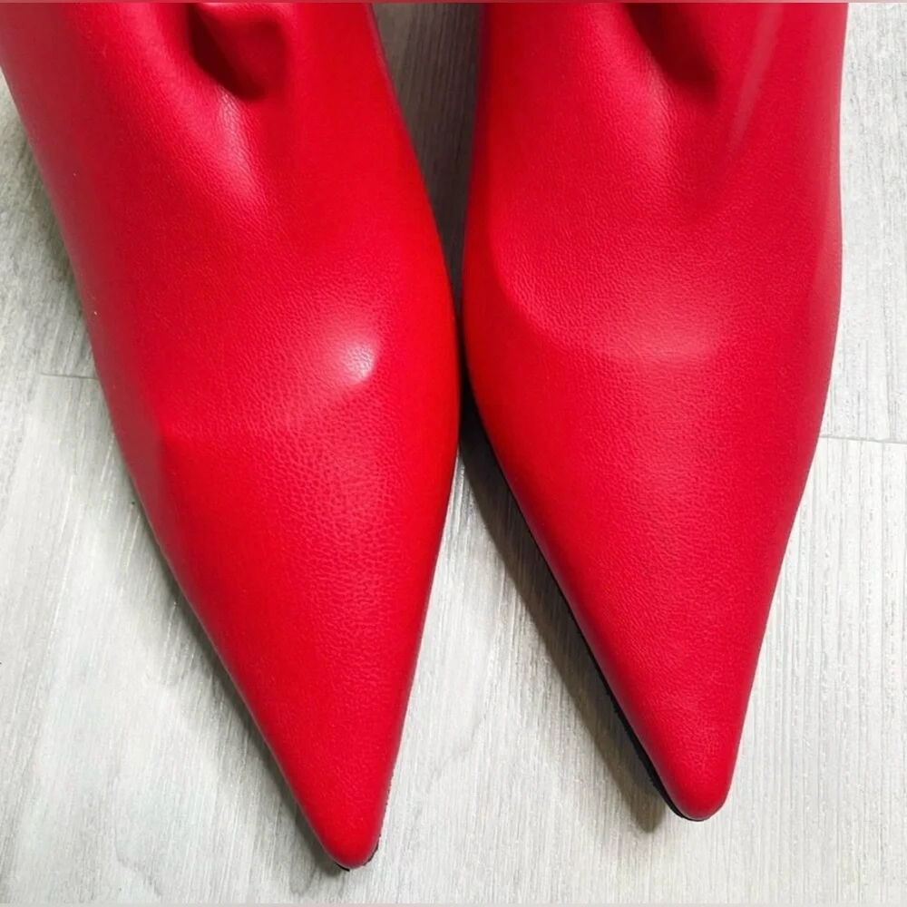 Jeffrey Campbell Pantalones Boots Red Thigh High Legging Boots Size 10 NIB